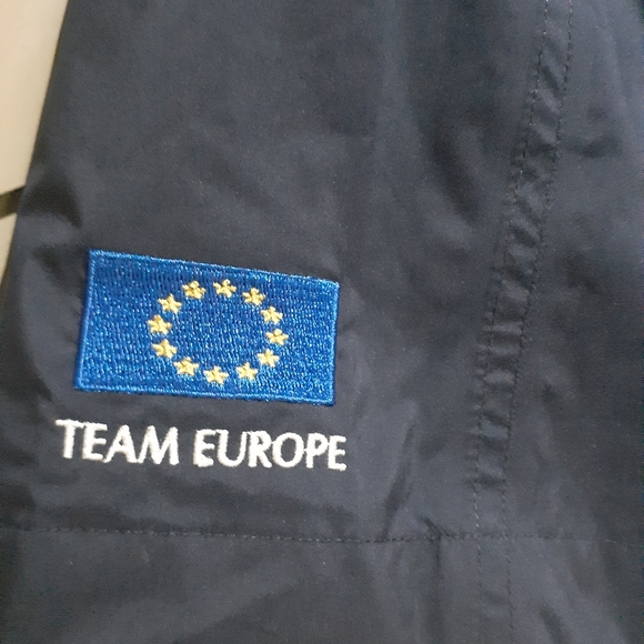 FootJoy Dryjoys Men's Size Medium 1/2 Sleeve 1/4 Zip Pullover Rain Jacket Navy - Picture 8 of 10